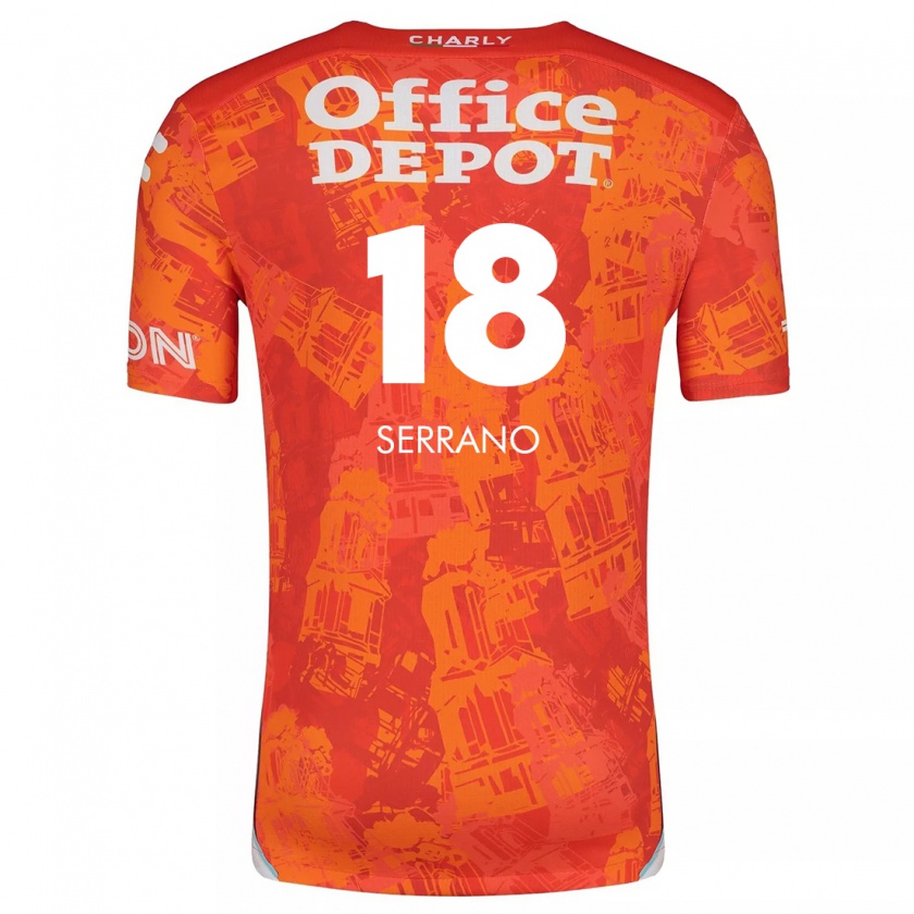 Kandiny Heren Blanky Serrano #18 Oranje Wit Uitshirt Uittenue 2024/25 T-Shirt