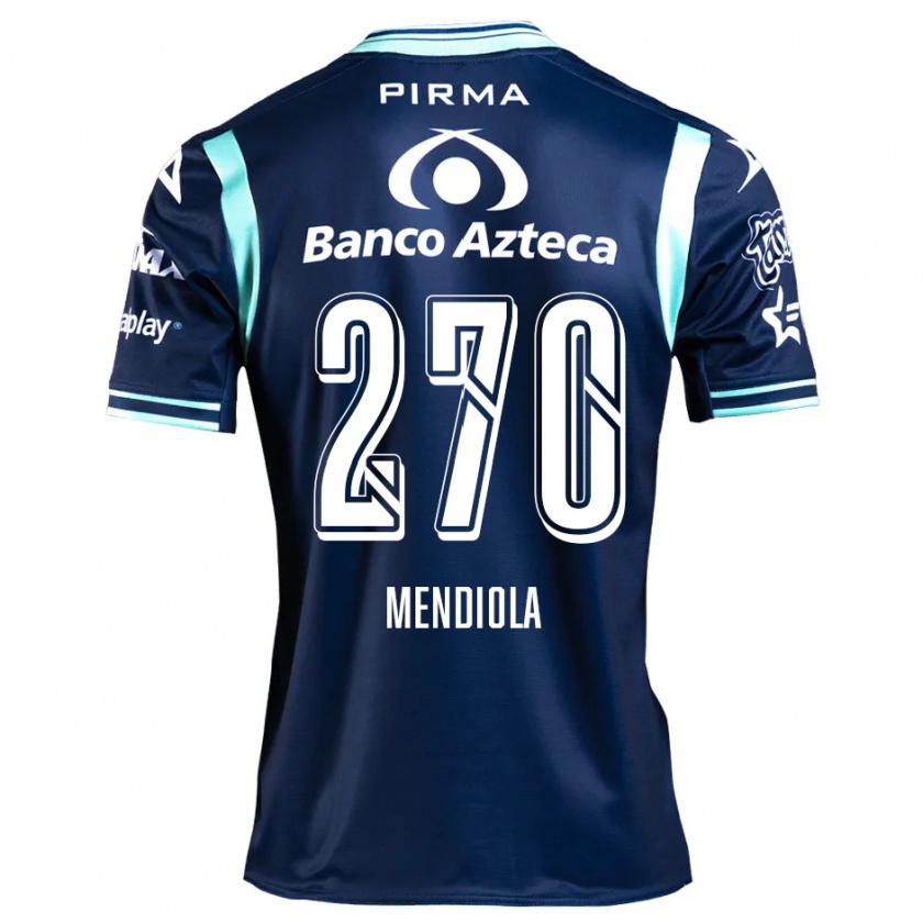 Kandiny Hombre Camiseta Carlos Mendiola #270 Azul Marino 2ª Equipación 2024/25 La Camisa