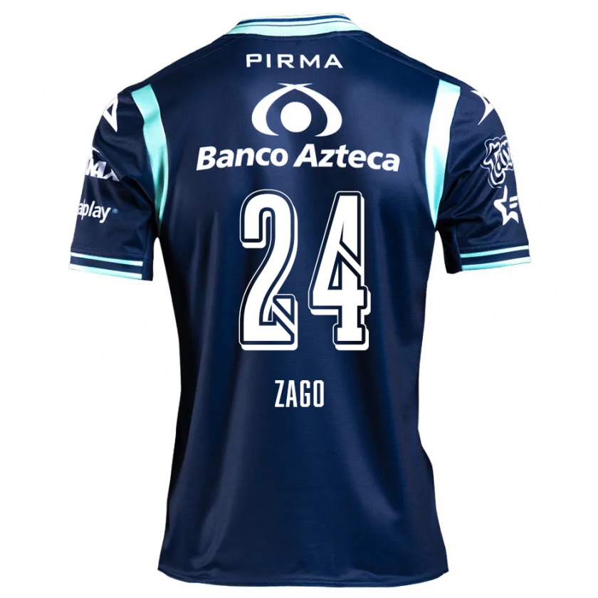 Kandiny Uomo Maglia Diego Zago #24 Blu Navy Kit Gara Away 2024/25 Maglietta