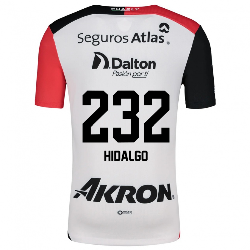 Kandiny Heren Óscar Hidalgo #232 Wit Rood Zwart Uitshirt Uittenue 2024/25 T-Shirt België