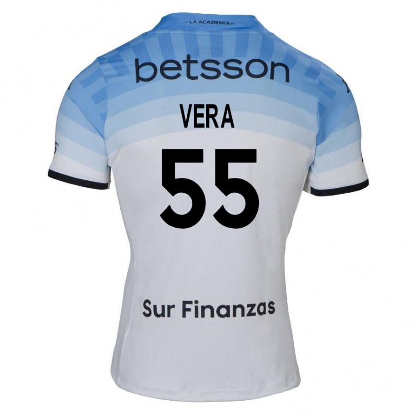 Kandiny Herren Santino Vera #55 Weiß Blau Schwarz Auswärtstrikot Trikot 2024/25 T-Shirt Österreich