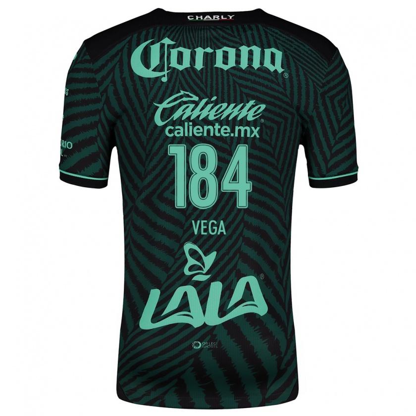 Kandiny Uomo Maglia Luis Vega #184 Nero Verde Kit Gara Away 2024/25 Maglietta