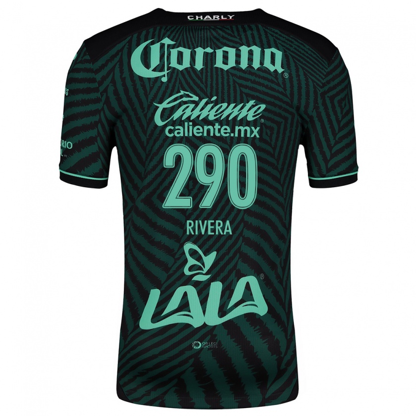 Kandiny Uomo Maglia Ángel Rivera #290 Nero Verde Kit Gara Away 2024/25 Maglietta