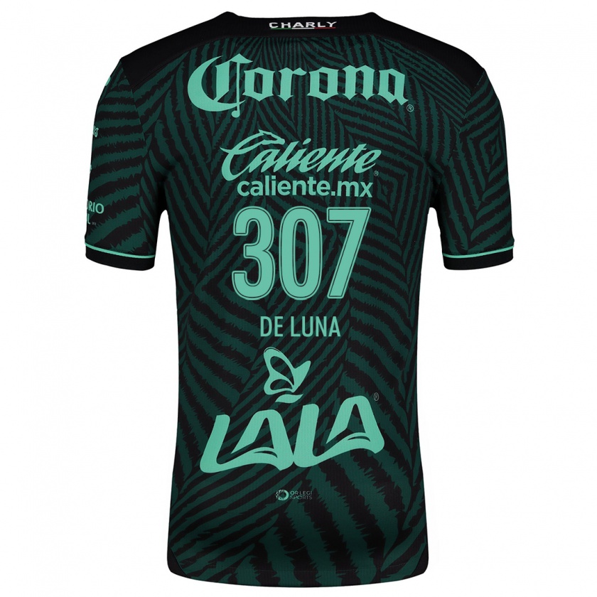 Kandiny Uomo Maglia Eduardo De Luna #307 Nero Verde Kit Gara Away 2024/25 Maglietta