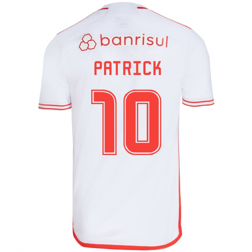 Kandiny Hombre Camiseta Alan Patrick #10 Blanco Rojo 2ª Equipación 2024/25 La Camisa