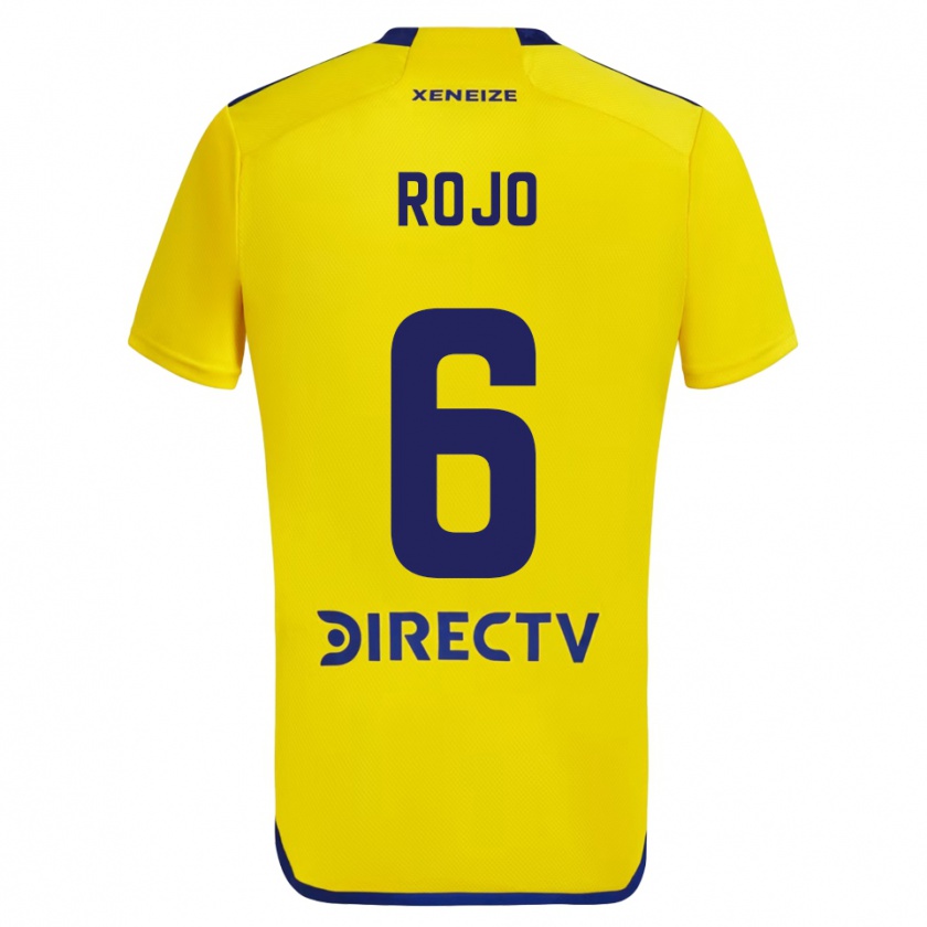 Kandiny Uomo Maglia Marcos Rojo #6 Giallo Blu Kit Gara Away 2024/25 Maglietta