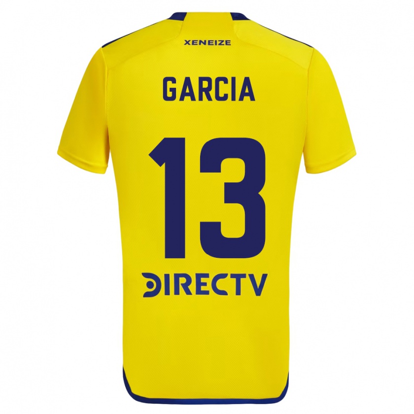 Kandiny Heren Javier García #13 Geel Blauw Uitshirt Uittenue 2024/25 T-Shirt België