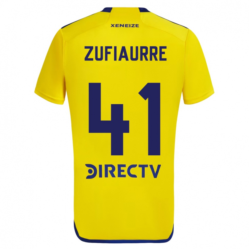 Kandiny Herren Iker Zufiaurre #41 Gelb Blau Auswärtstrikot Trikot 2024/25 T-Shirt Österreich