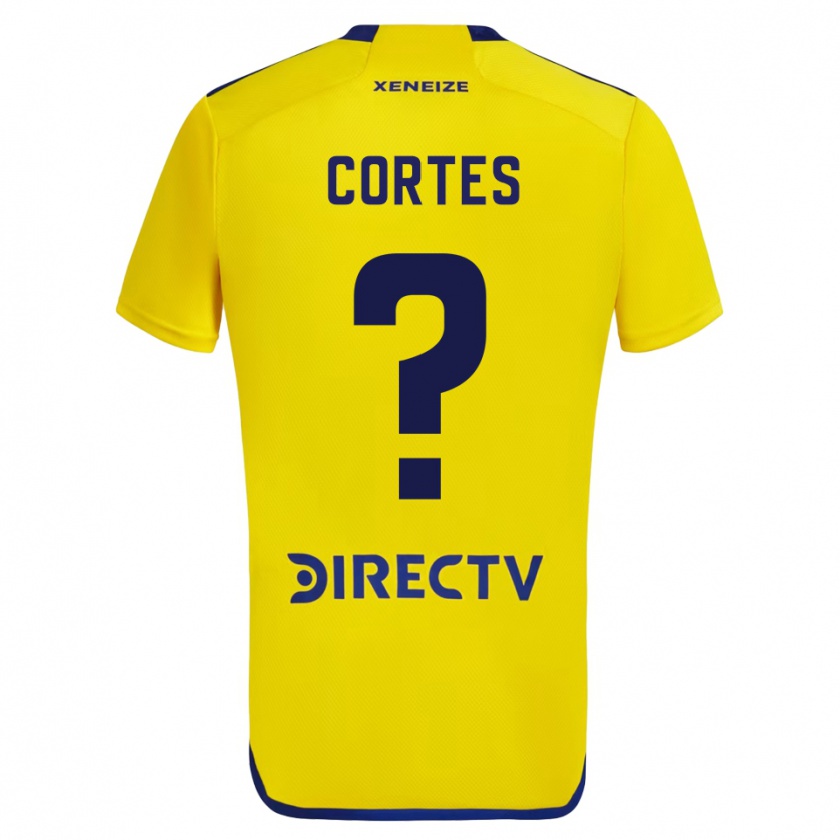 Kandiny Hombre Camiseta Brandon Cortés #0 Amarillo Azul 2ª Equipación 2024/25 La Camisa México