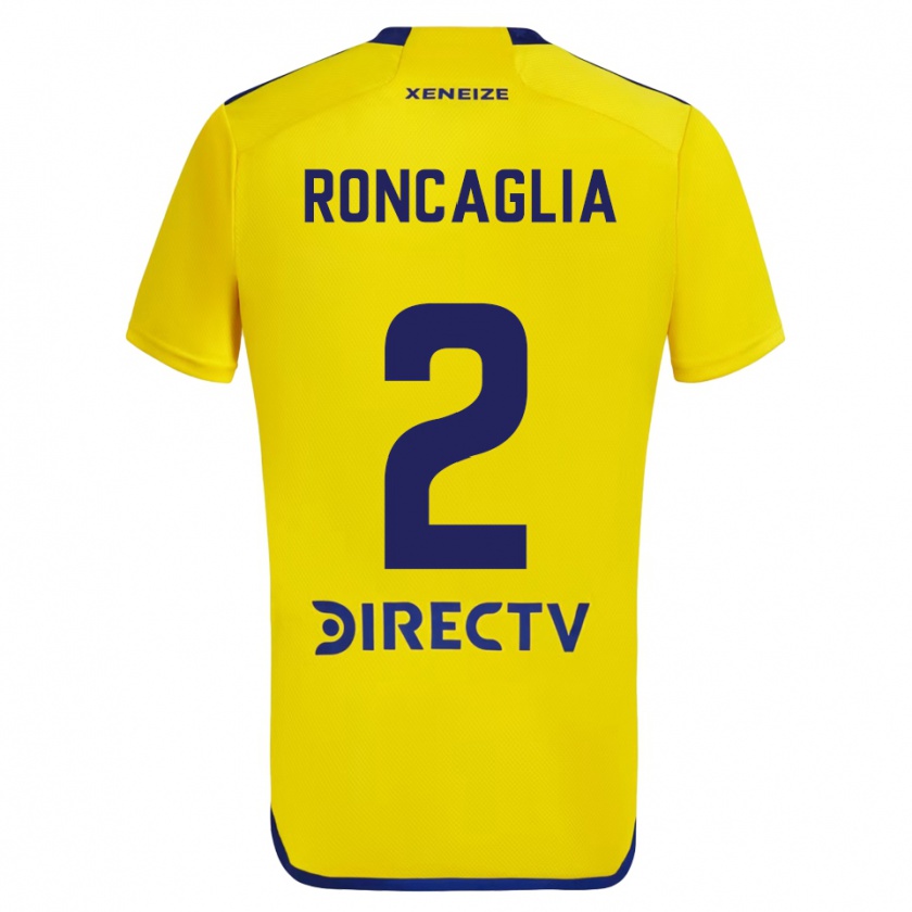 Kandiny Hombre Camiseta Facundo Roncaglia #2 Amarillo Azul 2ª Equipación 2024/25 La Camisa México