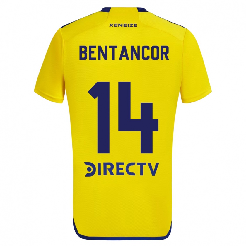 Kandiny Hombre Camiseta Thomás Bentancor #14 Amarillo Azul 2ª Equipación 2024/25 La Camisa México