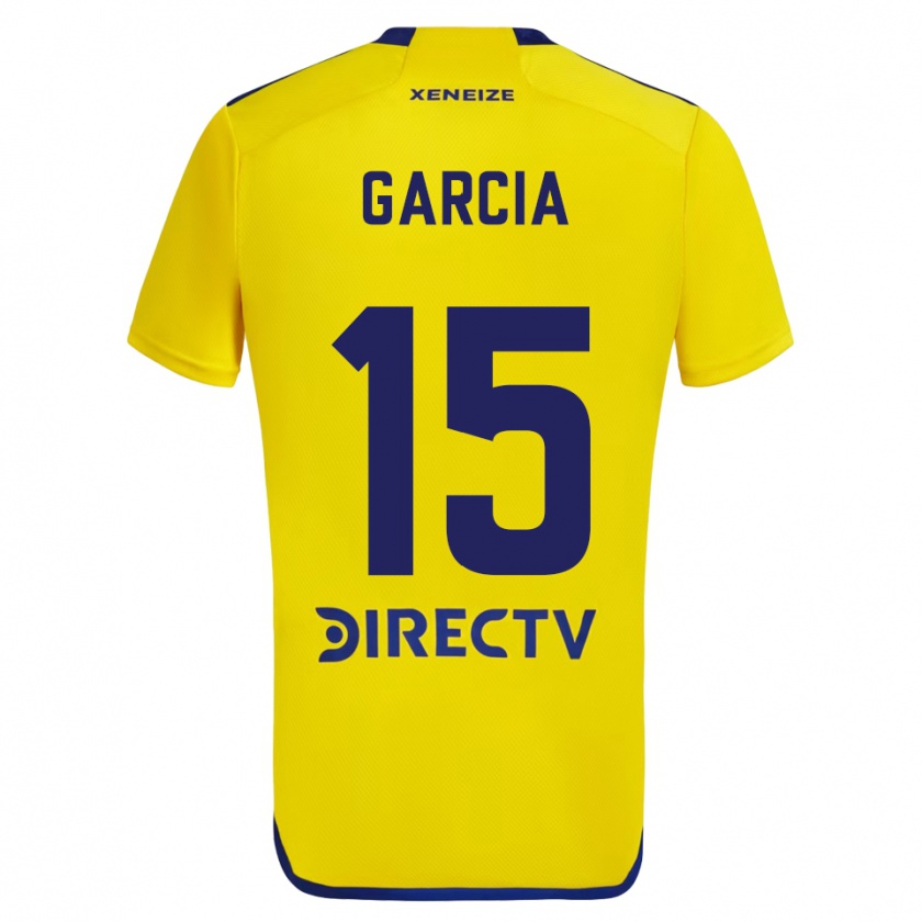 Kandiny Heren Ramiro Garcia #15 Geel Blauw Uitshirt Uittenue 2024/25 T-Shirt