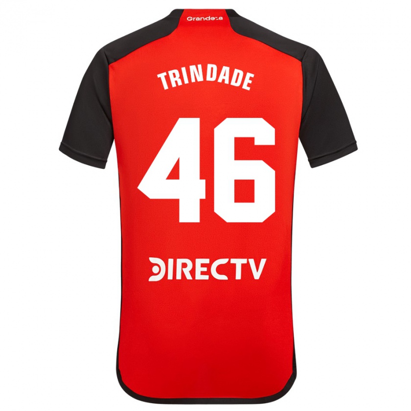 Kandiny Uomo Maglia Gonzalo Trindade #46 Rosso Nero Bianco Kit Gara Away 2024/25 Maglietta