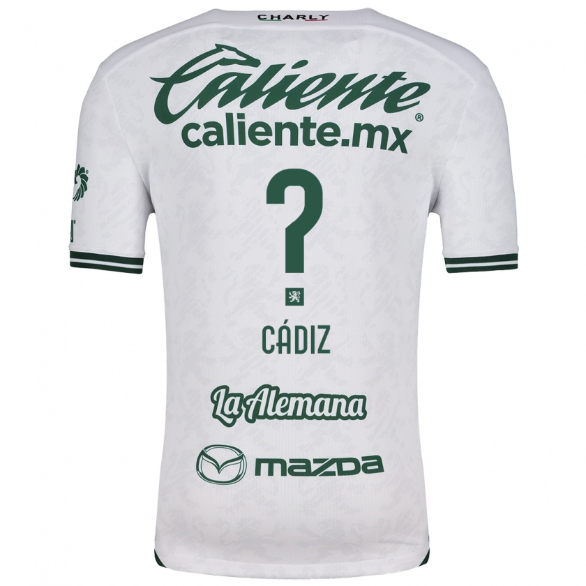 Kandiny Uomo Maglia Jhonder Cádiz #0 Bianco Verde Kit Gara Away 2024/25 Maglietta