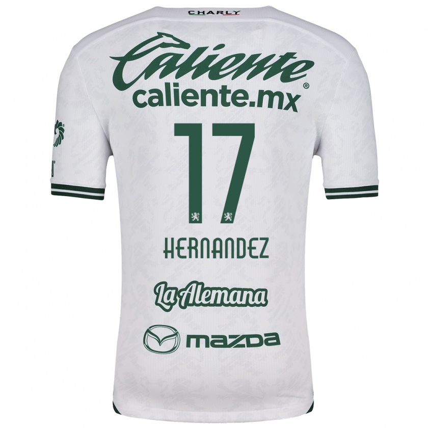 Kandiny Heren Daniel Hernández #17 Wit Groen Uitshirt Uittenue 2024/25 T-Shirt