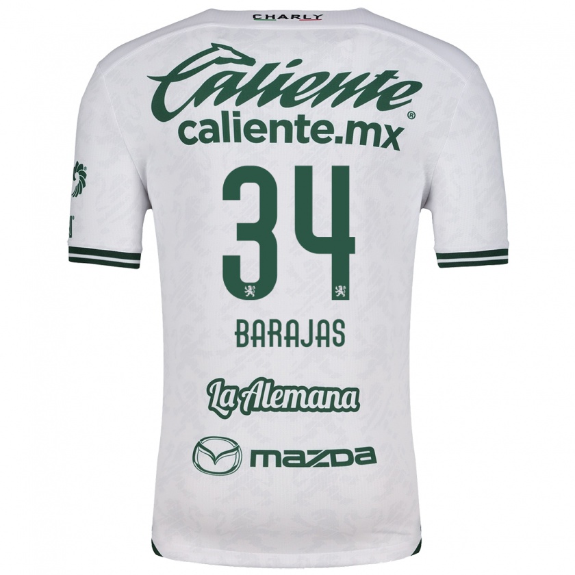 Kandiny Uomo Maglia Víctor Barajas #34 Bianco Verde Kit Gara Away 2024/25 Maglietta