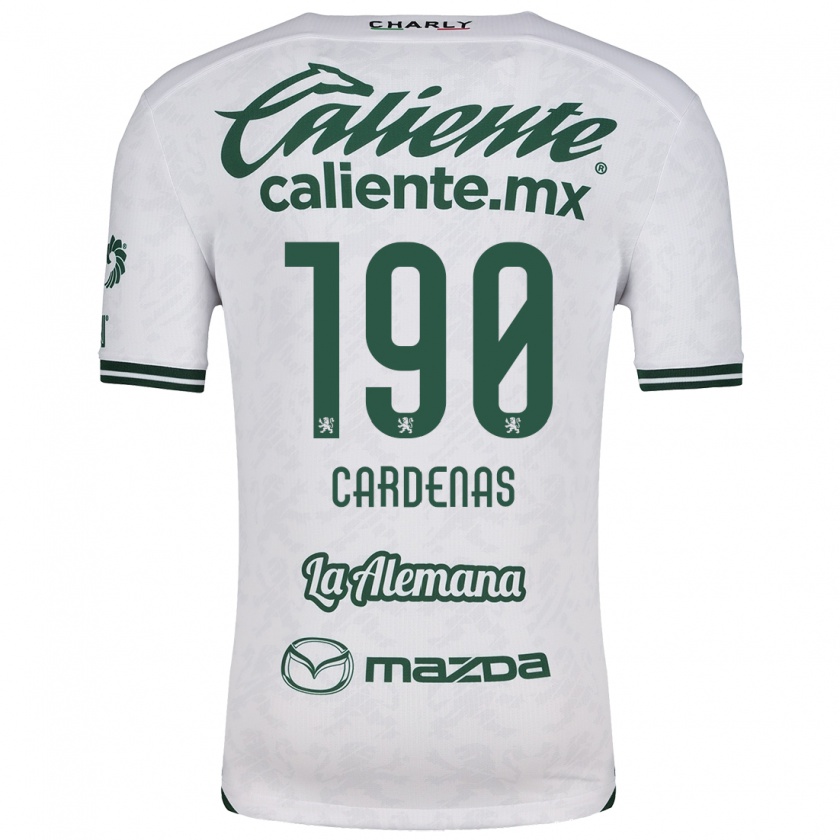 Kandiny Heren Emilio Cárdenas #190 Wit Groen Uitshirt Uittenue 2024/25 T-Shirt