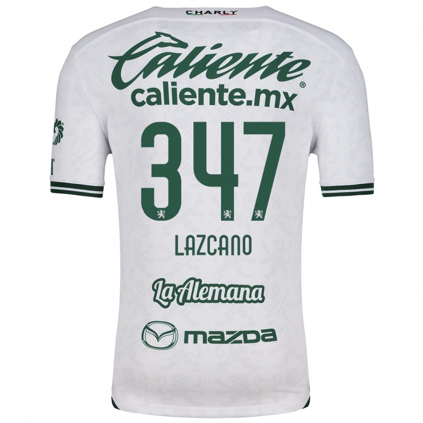 Kandiny Uomo Maglia Evan Lazcano #347 Bianco Verde Kit Gara Away 2024/25 Maglietta