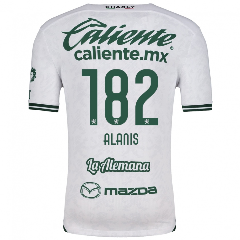 Kandiny Heren Alejandro Alanís #182 Wit Groen Uitshirt Uittenue 2024/25 T-Shirt België