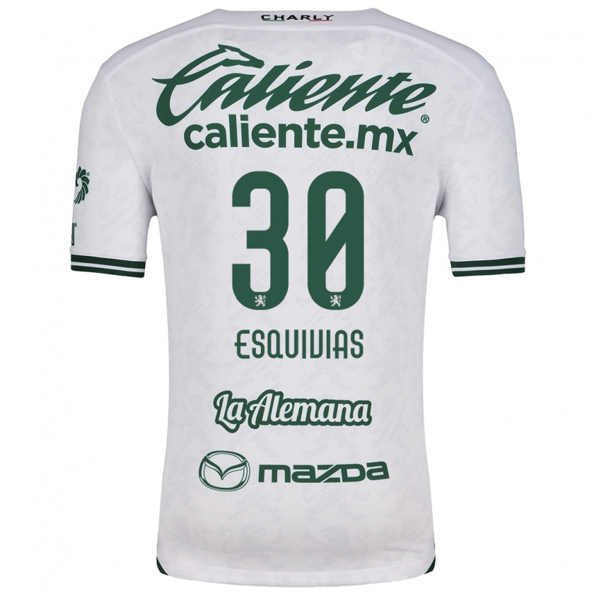 Kandiny Uomo Maglia Isabela Esquivias #30 Bianco Verde Kit Gara Away 2024/25 Maglietta