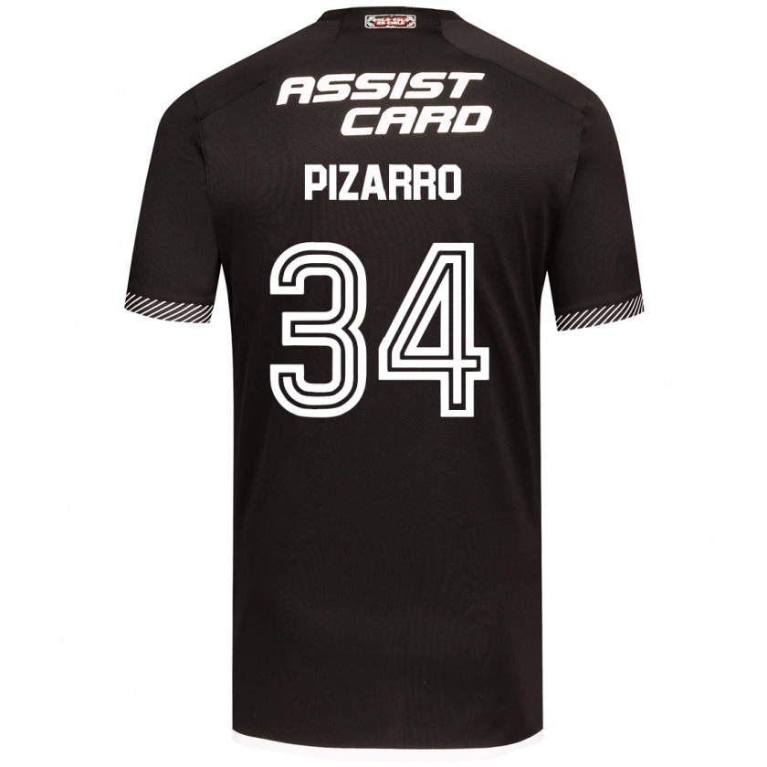 Kandiny Heren Vicente Pizarro #34 Zwart Wit Uitshirt Uittenue 2024/25 T-Shirt