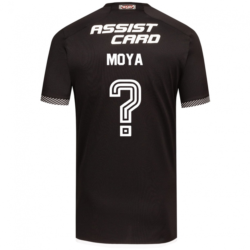 Kandiny Uomo Maglia Matías Moya #0 Nero Bianco Kit Gara Away 2024/25 Maglietta