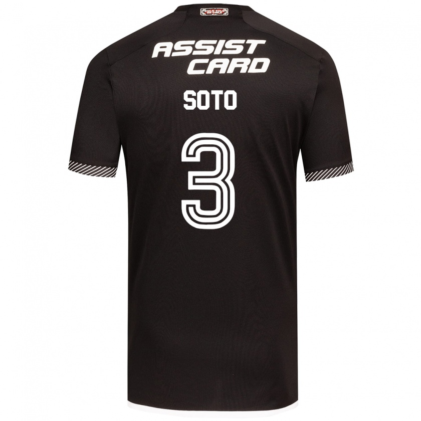 Kandiny Uomo Maglia Rocío Soto #3 Nero Bianco Kit Gara Away 2024/25 Maglietta