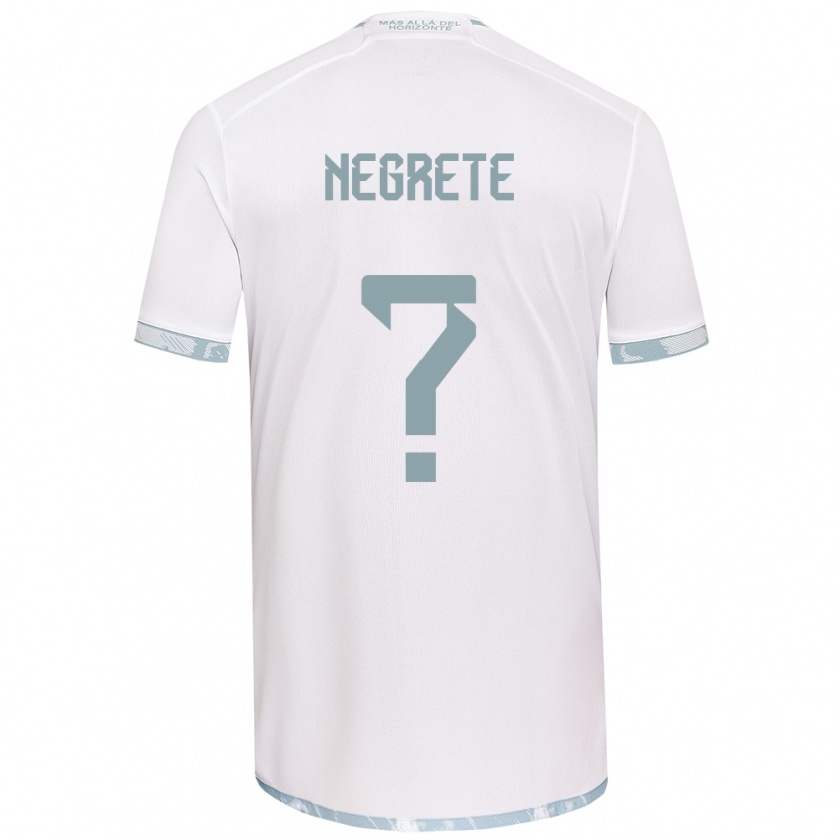 Kandiny Hombre Camiseta Salvador Negrete #0 Gris Blanco 2ª Equipación 2024/25 La Camisa