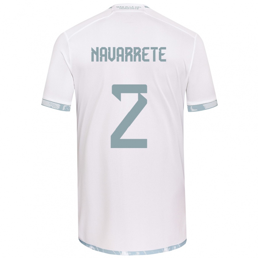 Kandiny Herren Daniel Navarrete #2 Weiß Grau Auswärtstrikot Trikot 2024/25 T-Shirt Österreich