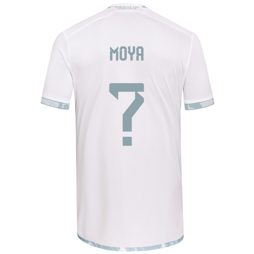 Kandiny Uomo Maglia Flavio Moya #0 Bianco Grigio Kit Gara Away 2024/25 Maglietta