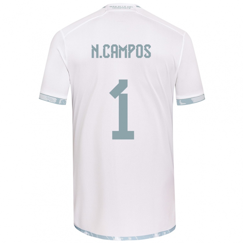 Kandiny Uomo Maglia Natalia Campos #1 Bianco Grigio Kit Gara Away 2024/25 Maglietta