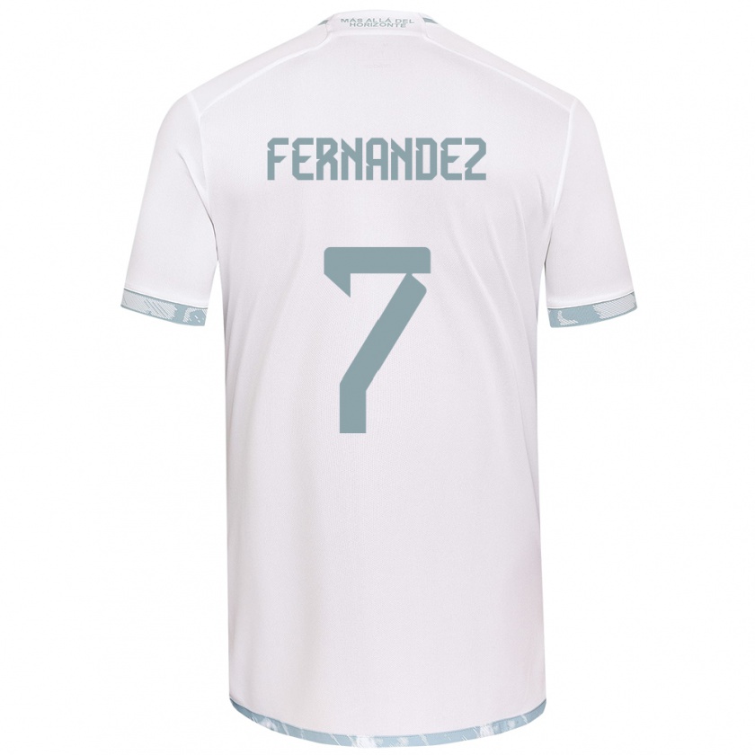 Kandiny Hombre Camiseta Rebeca Fernández #7 Gris Blanco 2ª Equipación 2024/25 La Camisa