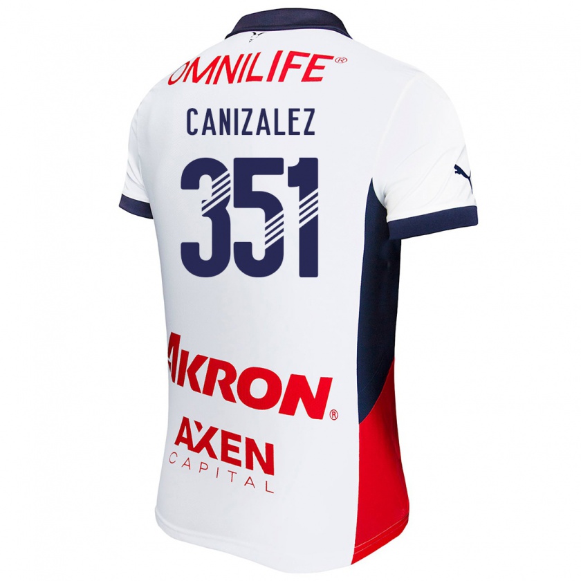 Kandiny Hombre Camiseta Djorkaeff Canizalez #351 Blanco Rojo Azul 2ª Equipación 2024/25 La Camisa