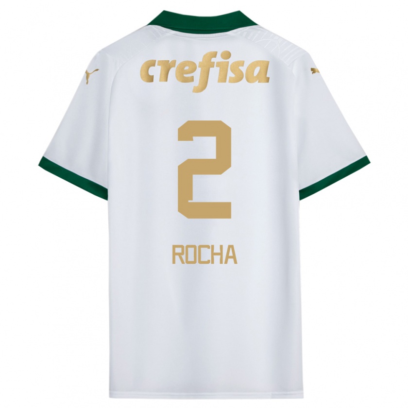 Kandiny Hombre Camiseta Marcos Rocha #2 Blanco Verde 2ª Equipación 2024/25 La Camisa México