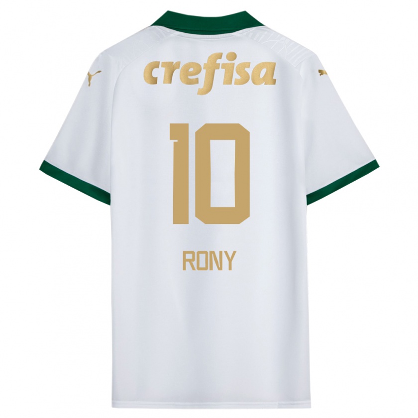 Kandiny Heren Rony #10 Wit Groen Uitshirt Uittenue 2024/25 T-Shirt