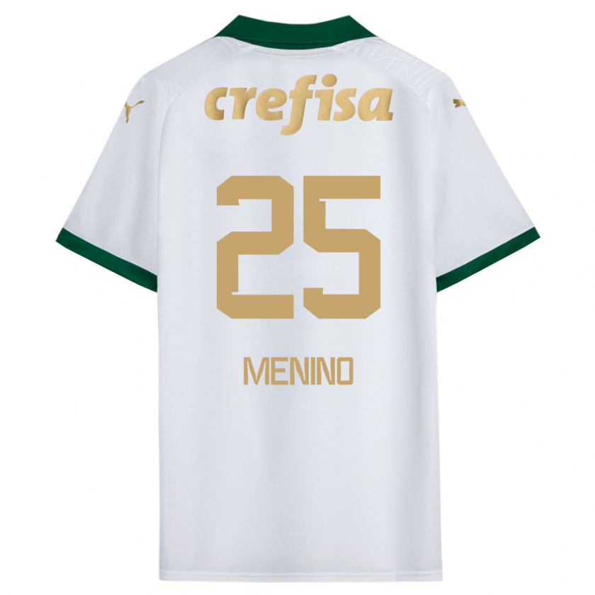 Kandiny Hombre Camiseta Gabriel Menino #25 Blanco Verde 2ª Equipación 2024/25 La Camisa México