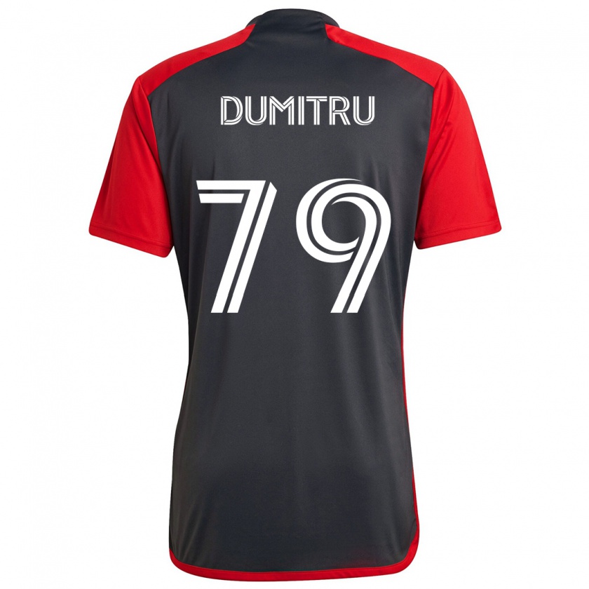 Kandiny Dames Andrei Dumitru #79 Grijs Rood Thuisshirt Thuistenue 2024/25 T-Shirt