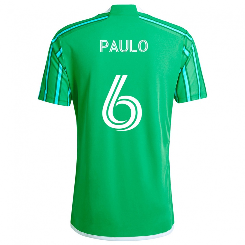 Kandiny Mujer Camiseta João Paulo #6 Verde Blanco 1ª Equipación 2024/25 La Camisa