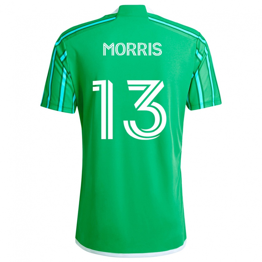 Kandiny Dames Jordan Morris #13 Groen Wit Thuisshirt Thuistenue 2024/25 T-Shirt België