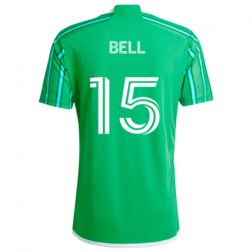 Kandiny Dames Jon Bell #15 Groen Wit Thuisshirt Thuistenue 2024/25 T-Shirt België