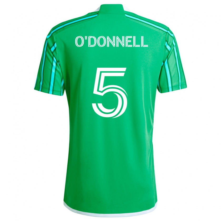 Kandiny Mujer Camiseta Kristina O'donnell #5 Verde Blanco 1ª Equipación 2024/25 La Camisa