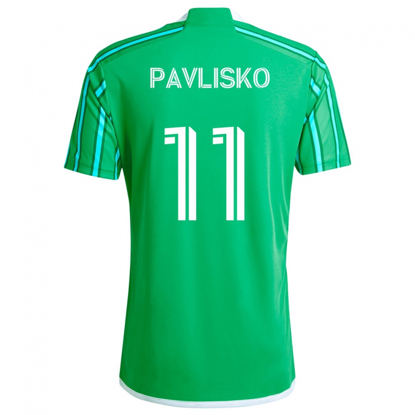 Kandiny Donna Maglia Kirsten Pavlisko #11 Verde Bianco Kit Gara Home 2024/25 Maglietta