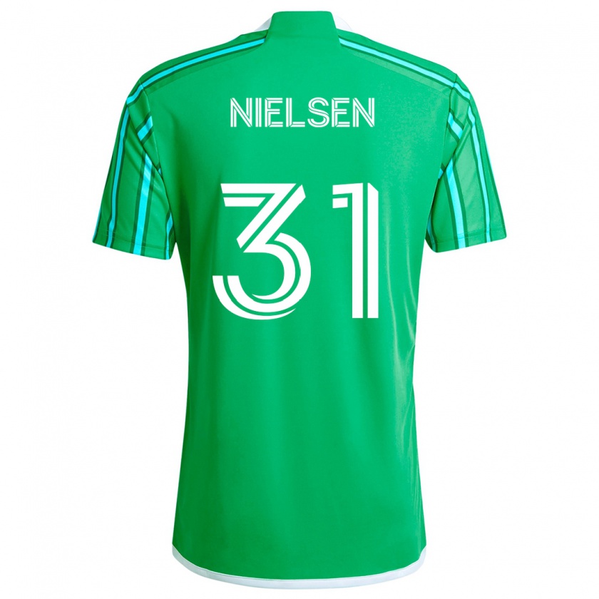 Kandiny Mujer Camiseta Madeline Nielsen #31 Verde Blanco 1ª Equipación 2024/25 La Camisa