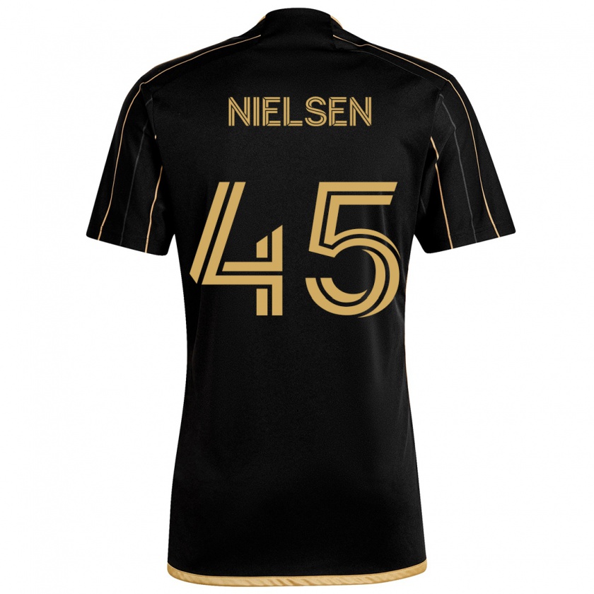 Kandiny Dames Kenny Nielsen #45 Zwart Goud Thuisshirt Thuistenue 2024/25 T-Shirt