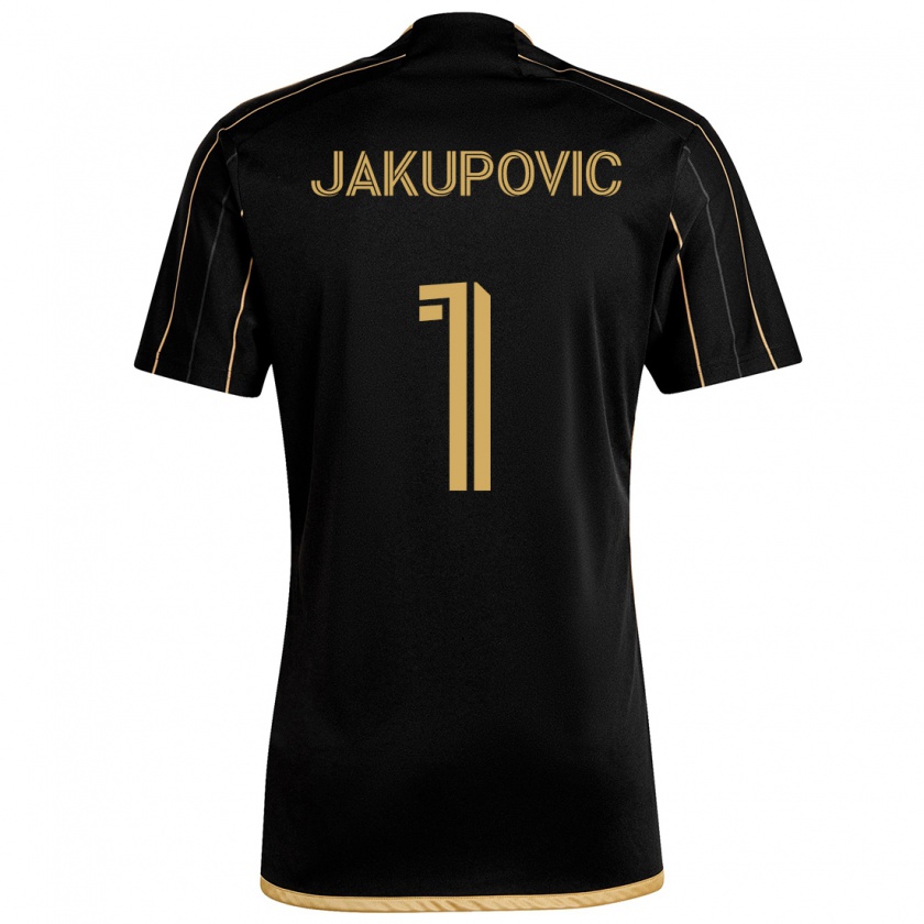 Kandiny Dames Eldin Jakupović #1 Zwart Goud Thuisshirt Thuistenue 2024/25 T-Shirt België