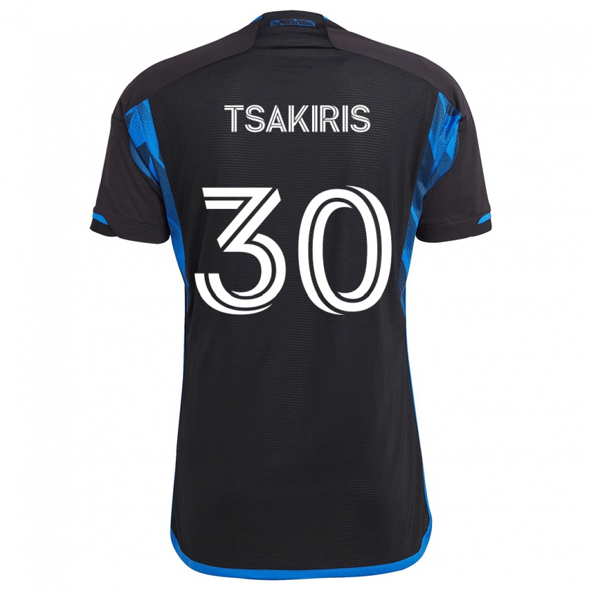 Kandiny Donna Maglia Niko Tsakiris #30 Blu Nero Kit Gara Home 2024/25 Maglietta