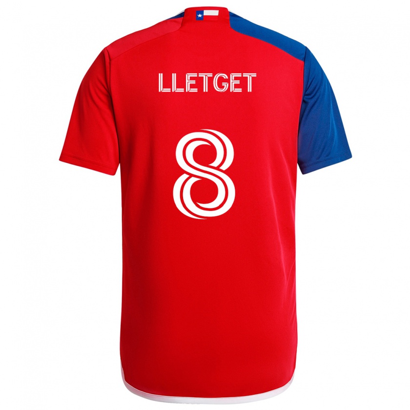 Kandiny Dames Sebastian Lletget #8 Blauw Rood Thuisshirt Thuistenue 2024/25 T-Shirt