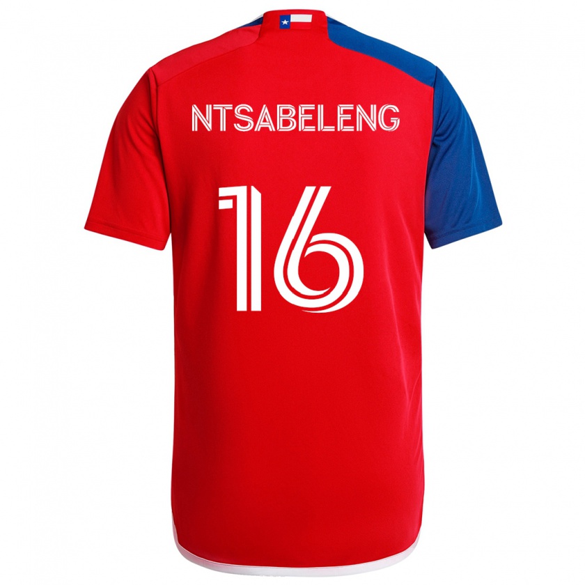 Kandiny Dames Tsiki Ntsabeleng #16 Blauw Rood Thuisshirt Thuistenue 2024/25 T-Shirt België