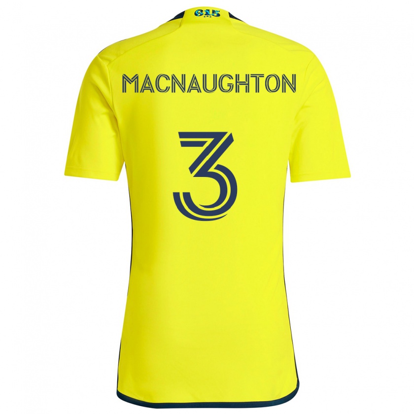 Kandiny Mujer Camiseta Lukas Macnaughton #3 Amarillo Azul 1ª Equipación 2024/25 La Camisa México