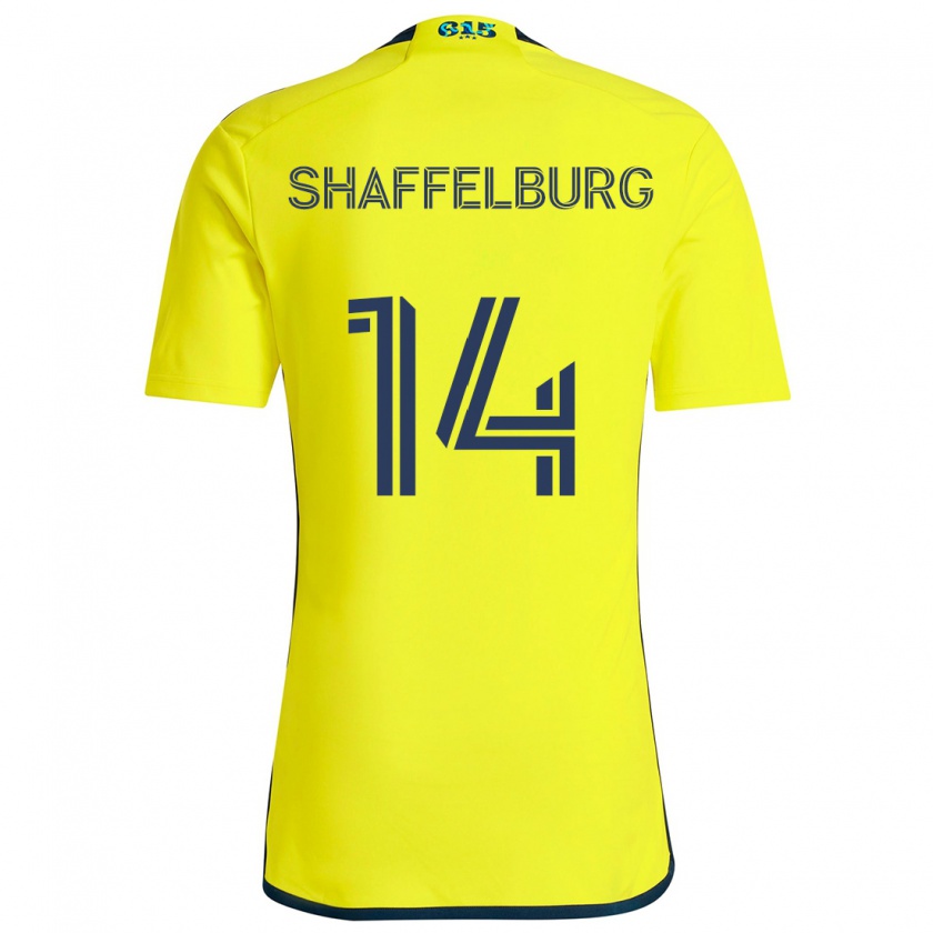 Kandiny Donna Maglia Jacob Shaffelburg #14 Giallo Blu Kit Gara Home 2024/25 Maglietta